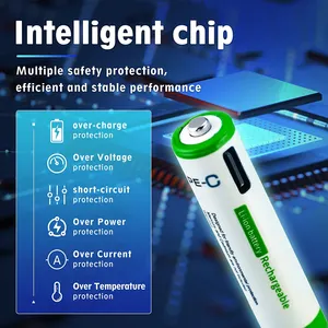 Usb Rechargeable Battery Best Price Wholesale Rechargeable 400mAh 600mWh 1100mWh 1.5v Lithium Ion Li-ion Aaa Battery With Type C Usb Port For Sale