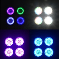 Nouveau projecteur blanc froid avec éclairage auxiliaire RGB 5050 DJ 200 COB 4 yeux LED Blinder Stage Par Lights