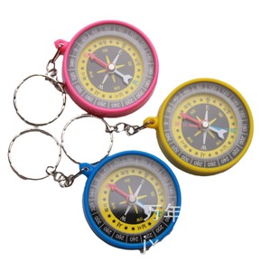 Keychain Compass Plastic Round Multifunctional Lightweight Outdoor Camping Mountaineering Gift Promotion - Product Image 1