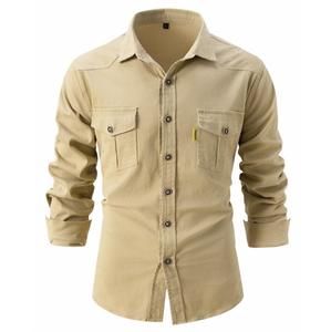 Camicia in Denim di cotone elastico da uomo a manica lunga qualità camicie da <span class=keywords><strong>Cowboy</strong></span> per uomo <span class=keywords><strong>abbigliamento</strong></span> Casual Slim Fit da uomo - Product Image 3