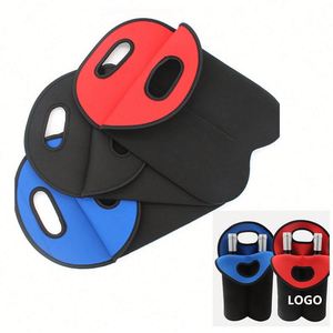 Sac isotherme vierge en néoprène, sac fourre-tout, porte-bouteilles double, support à vin portable pour voyage - Product Image 1