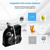 Kit de Engranajes de Extrusora de Acero Endurecido DLC Mejorado con Rodamientos Dobles para Creality K1, K1 Max, K1C, Ender-3 V3, Ender-3 V3 Plus