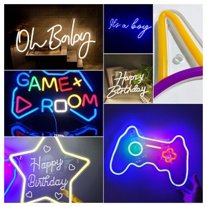 Feliz cumpleaños 3D letras de neón luces personalizadas Color ajustable Control remoto LED Bar luces decorativas a prueba de agua - Product Image 2