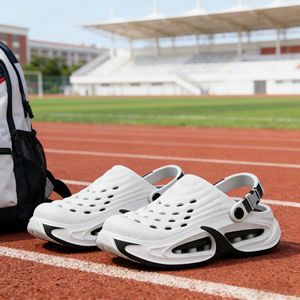 Chaussures à trous pour hommes 2026 # 39;s Foot-covered Baotou Spring New Beach Cross-border Quality Breathable EVA One-word Slippers - Product Image 3