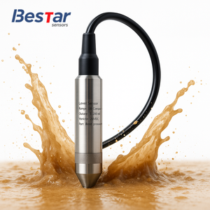 مستشعر مستوى الماء الهيدروستاتيكي بيستار 4~20 مللي أمبير 0-200 متر IP68 مضاد للانسداد بدقة 0.5% من النطاق الكامل مع ناقل مستوى السوائل الحجري المسامي - Product Image 1