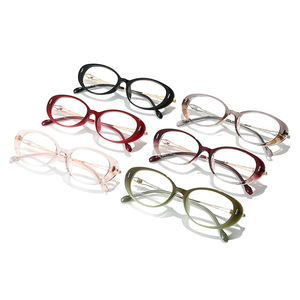 Monturas de gafas vintage con forma de ojo de gato, montura completa, color sólido, ligeras, anti UV, gafas para mujer 52-17-140 - Product Image 5