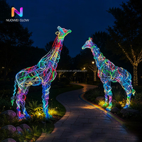 NUOWEI GLOW Ensemble de lanternes géantes pour le festival de Noël, imperméables, avec lumière scintillante, pour décorations d'attractions touristiques et de fêtes