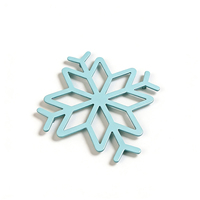 Support de refroidissement en métal en forme de flocon de neige, dessous de plat ajouré pour casseroles chaudes, tapis de table résistant à la chaleur
