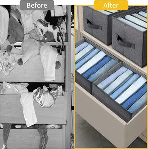Organizzatori del cassetto di immagazzinaggio degli articoli per la casa di nuova tendenza per l'organizzazione dell'<span class=keywords><strong>armadio</strong></span> dell'organizzatore dei <span class=keywords><strong>vestiti</strong></span> del guardaroba dei pantaloni dei Jeans - Product Image 6
