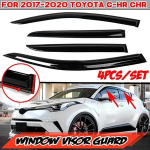 CHR Car Side <b>Window</b> Deflector <b>Window</b> Visor <b>Vent</b> For TOYOTA C-HR CHR 2017-2020 Wind Shields Sun Rain Guards Awnings Shelters - Product Image 1