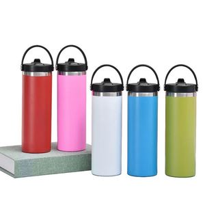 20oz <b>Double</b> <b>Wall</b> Custom logo Insulated Insulated Stainless Steel Water Bottle with Straw Insulated Travel Coffee <b>Mug</b> 20oz - Product Image 1