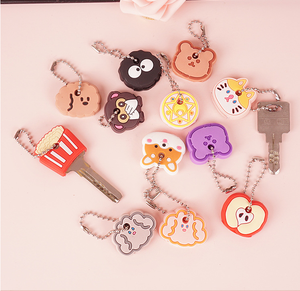 Lot Cute Cartoon Key Holder Plastic Creative Portable Phone Key Bag Children Kid Keychain Decorate