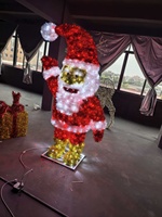 3D Großformatige Weihnachtsdekoration Weihnachtsmann IP65 LED Landschaftsbeleuchtung für Außenbereich Markt Festival Garten Feiertag Nachtbeleuchtung