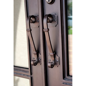 Venta al por mayor de hierro forjado manijas de <span class=keywords><strong>puerta</strong></span> de entrada delantera Retro clásico jardín Patio de hierro fundido manija de <span class=keywords><strong>puerta</strong></span> artesanal - Product Image 5