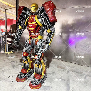 Grande statue de robot en métal Iron Man, robot personnalisé en fer, décoration extérieure pour centre commercial, œuvre d'art géante en fer de récupération pour parc - Product Image 3