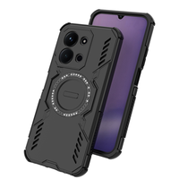 Étui de téléphone hybride antichoc magnétique à chargement sans fil avec refroidissement, design armure 2-en-1 TPU+PC pour Redmi Note 17/Note 17 Pro/A7 Pro