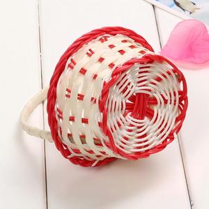 Cesta Redonda de Mimbre Sintético, Ecológica, Hecha a Mano, de Gran Capacidad, <span class=keywords><strong>para</strong></span> <span class=keywords><strong>Huevos</strong></span> de Pascua, Uso en Cocina y Hogar - Product Image 1