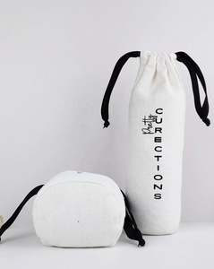 Sac à cordon en coton biologique écologique, pochette d'emballage cadeau en lin et mousseline recyclable, vente en gros pour le riz - Product Image 5