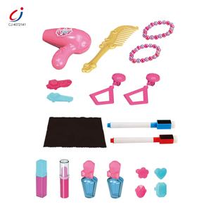 Chengji baru 3 in 1 papan gambar buku ajaib anak perempuan bermain peran mainan kecantikan bermain alat rias set untuk Gadis - Product Image 4