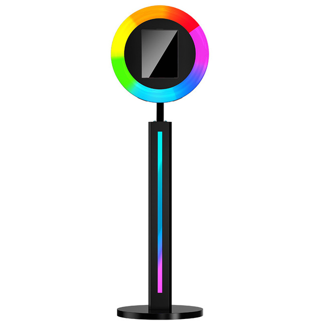 Photo Booth Machine Automatic Rotating Selfie Video Booth for Wedding Party Live Streaming Event Rental