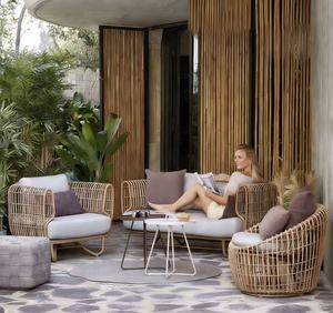 Ensemble de canapés en rotin tressé sur mesure pour l'extérieur avec table basse pour cour, jardin, hôtel, <span class=keywords><strong>terrasse</strong></span> - Product Image 2