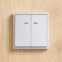 Interrupteurs muraux électriques standard UE, noir, blanc, gris mat, interrupteur tactile, 2 gangs, 1 voie, double interrupteur à bascule, 10A, 220-250V, pour la maison, OEM