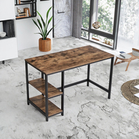 Meubles modernes pour la maison et le bureau d'ordinateur en bois brun de style minimaliste directement de l'usine, extensible et pliable pour les petits espaces