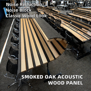 Panneaux acoustiques traditionnels en bois lamellé fumé à chaud, panneaux MDF insonorisants et absorbants pour entrepôts et chambres - Product Image 2