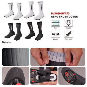 Darevie Couvre-<span class=keywords><strong>chaussures</strong></span> de cyclisme blancs personnalisés extensibles pour vélo de route, couvre-<span class=keywords><strong>chaussures</strong></span> aérodynamiques pour le cyclisme - Product Image 6