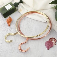 High Quality Luxury Rose Gold Square Scarf Hanger Round Metal Gold Hijab Hangers Tie Storage Rack