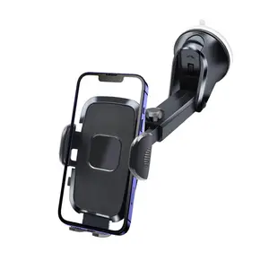 Bumpy Roads Friendly Hand Free Mount Tableau de bord Pare-brise Support de téléphone de voiture pour iPhone 15 14 13 Pro Max Samsung