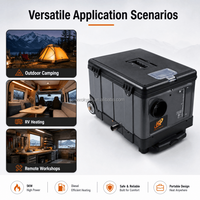 Nuevo Calentador de Aire Portátil Diésel OkyRie ATB502H de 5KW con Pantalla TFT a Color y Caja de Herramientas para Autocaravanas, Barcos y Camping
