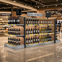 Étagère de présentation de vin de qualité commerciale Boxue - Étagère à liqueurs en acier industriel avec une capacité de charge de 100 kg