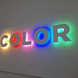 Panneau publicitaire extérieur sans cadre, enseigne lumineuse LED, lettres en acrylique, résine, acier inoxydable, enseigne de porte tridimensionnelle, néon lumineux - Product Image 2