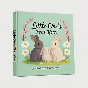 Libros de Tapa Dura con Diseño Personalizado, Libro de Recuerdos para Bebés de los Primeros 5 Años, Álbum de Fotos, Diario, Scrapbook, Grabado en Relieve, Encuadernación Perfecta Personalizada - Product Image 1