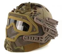 Casque Tactique d'Entraînement en Extérieur Casco Fast Protection Respirant Mesh CS Jeu Masque Facial Tactique Complet Lunettes