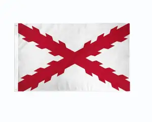 España Guerra Real Imperio Español Cruz de Borgoña 100% Bandera de poliéster Banner - 3*5 pies