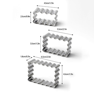 Nouveau moule à biscuits en acier inoxydable, design <span class=keywords><strong>rectangulaire</strong></span> à dentelle retournée, forme carrée, vague, cercle, mini <span class=keywords><strong>emporte</strong></span>-pièces - Product Image 5