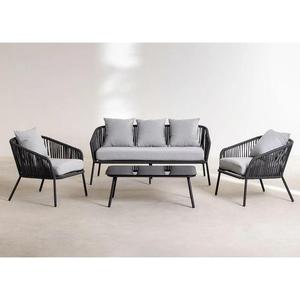 Top selling luxurious Patio <b>Outdoor</b> Metal Sofa Set Waterproof Woven Rope Aluminum Lounge Garden <b>Sectional</b> Sofas Set manufacturer - Product Image 1