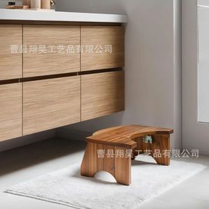 Solid Wood Squat Toilet <b>Stool</b> Bamboo Non Slip Mat <b>For</b> Elderly And Children <b>Bathroom</b> Safety Equipment - Product Image 3