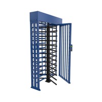 Double Entrance Anti-Tailing Fingerprint Access Control Rotating Gate Full Height Turnstile Security for Gym 304 Stainless Steel