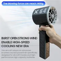 X64 ventilateur de poche voiture violent souffleur d'air sans fil pistolet à Air 64mm moteur sans balais puissant électrique fort souffleur de poussière