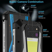 Smartphone robuste 5G LTE TANK 3 Pro avec projecteur intégré, batterie 23800mAh, appareil photo IA 200MP, MTK Dimensity 8200, résistant à l'eau, 120Hz
