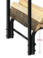 Soporte Plegable para Leña de 4 Pies/8 Pies, Extensible, para Interior y Exterior, Estante para Almacenamiento de Leña