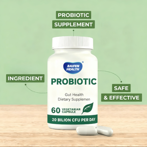 Complément alimentaire en capsules de probiotiques végétariens OEM/ODM, favorise la digestion, 2 capsules par portion, 500 mg, conçu pour soutenir les adultes - Product Image 2