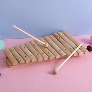 Glockenspiel en bois naturel à 13 tons, instrument de percussion pour enfants, jouet musical d'éducation précoce, vente en gros - Product Image 5