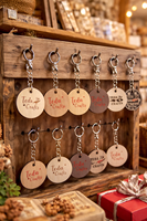 Porte-clés en bois personnalisé à plusieurs couches, logo 3D, impression UV, découpe au laser, cadeau souvenir écologique de qualité supérieure