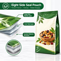Pochette souple personnalisée pour jus avec bec verseur et bouchon à vis, emballage liquide flexible, usine OEM