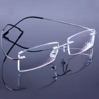 Çerçevesiz yönetici optik gözlük beta titanyum çerçeve titan metal gözlük gözlük çerçeveleri erkekler için