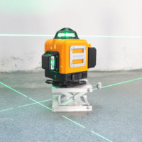 Niveau laser vert 360° de qualité industrielle certifié CE, 5 points numériques avec lignes horizontales et verticales, auto-nivelant